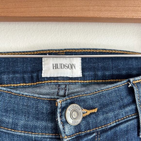 Hudson Krista Super Skinny Crop With Release Hem Jeans Blue 29 - Picture 5 of 10